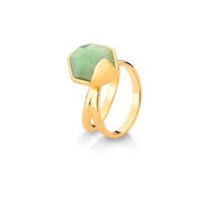 Brand new Maria dolores  gold plated ring size 7 real gem stone